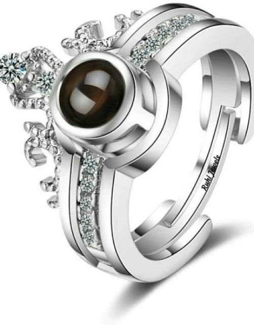 Glossy Silver Plated Ring for women