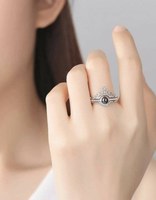 Glossy Silver Plated Ring for women