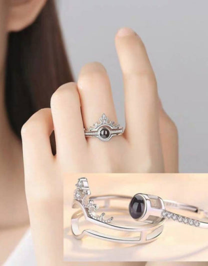 Glossy Silver Plated Ring for women