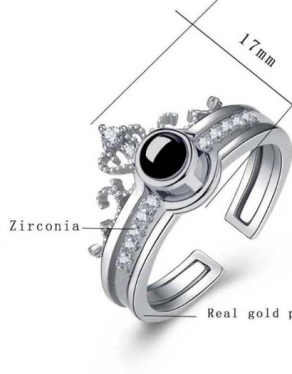 Glossy Silver Plated Ring for women