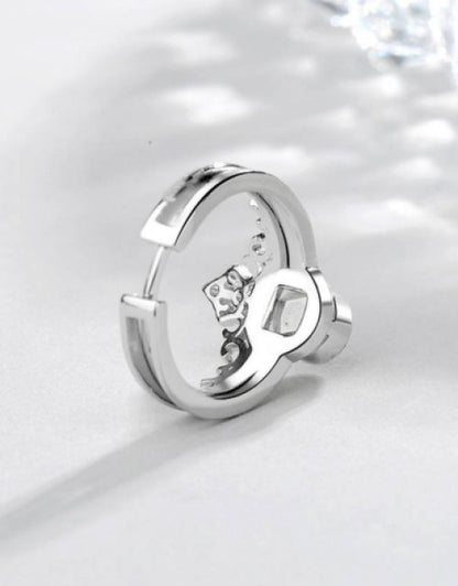 Glossy Silver Plated Ring for women