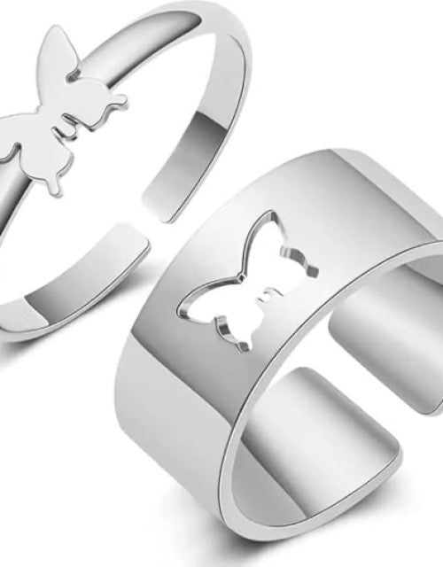 Butterfly Rings Set for Couples