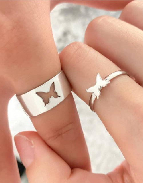 Butterfly Rings Set for Couples