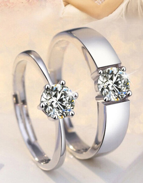 Silver Plated Ring Set for Couples