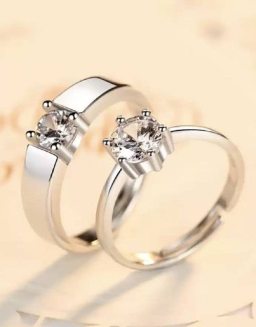 Silver Plated Ring Set for Couples