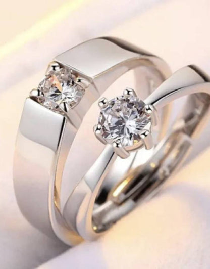 Silver Plated Ring Set for Couples