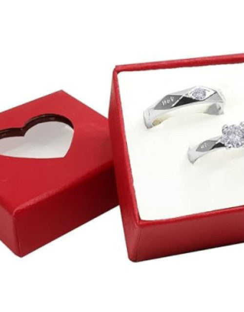 Diamond Stone Romantic Couple Finger Rings